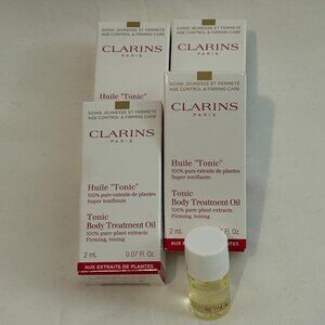 4 new Clarins Paris Tonic Treatment Oil 2 ml each